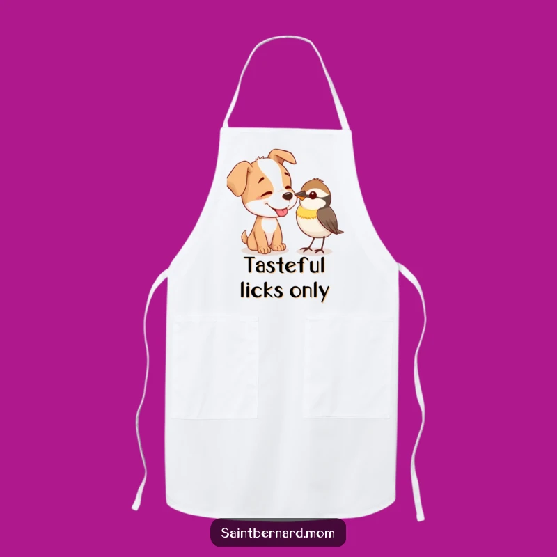 Funny Gentle Dog Lick Apron: Kitchen Humor for Animal Lovers