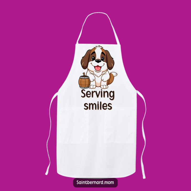 Funny Saint Bernard Apron: Kitchen Helper Saint Bernard - Practical Funny Gift!