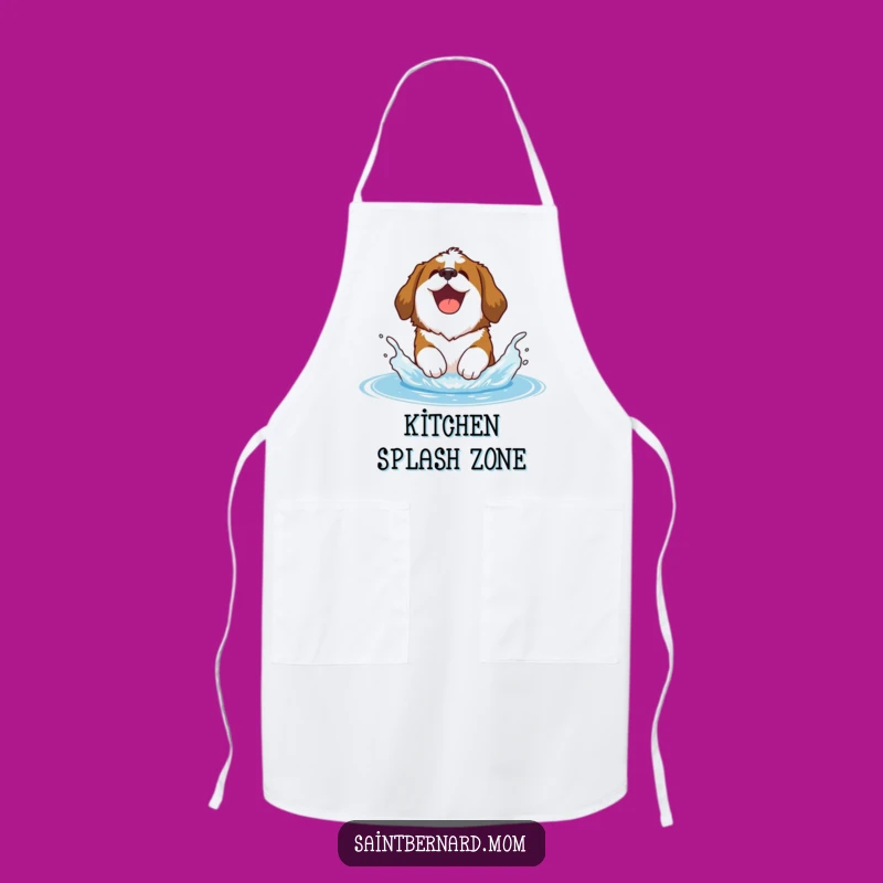 Funny Saint Bernard Apron: Kitchen Splash Saint Bernard - Practical Funny Gift!