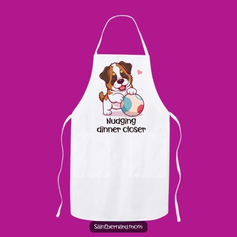 Funny Saint Bernard Lady Apron: Playful Chef, Fun Kitchen Gift