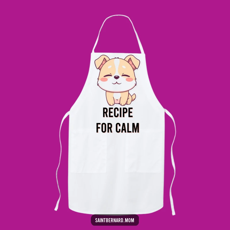 Funny Content Doggo Apron: Kitchen Half-Closed Eyes Chef Bib Funny Gift