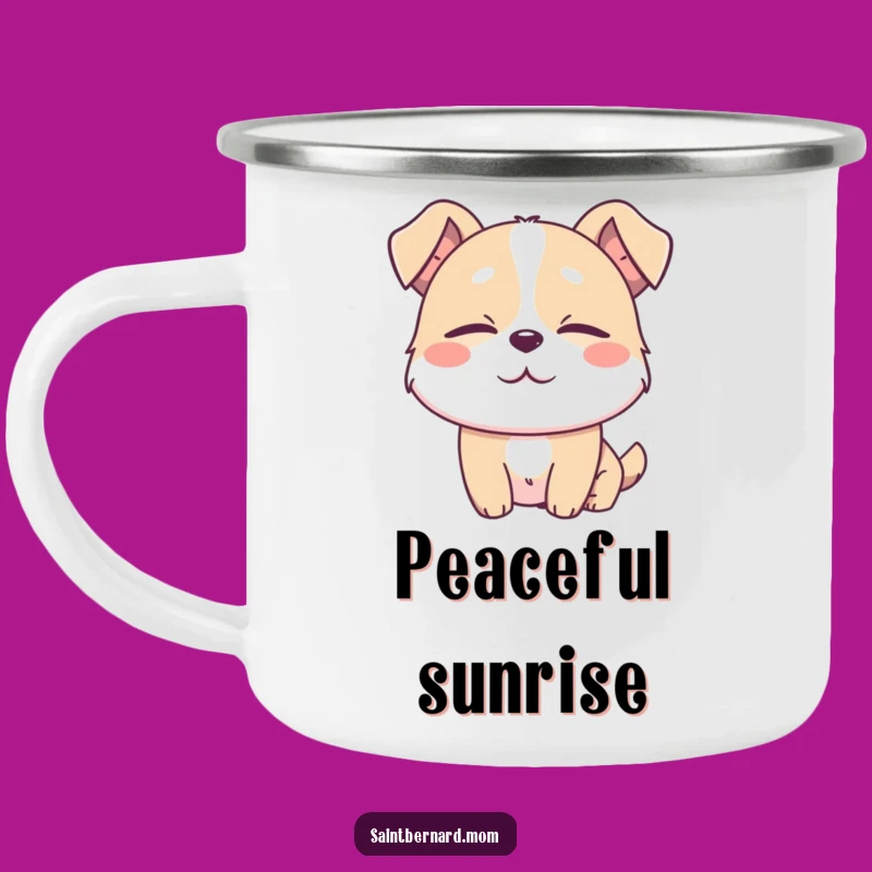Funny Content Doggo Camping Mug: Outdoor Sleepy Eyes Cup Funny Gift
