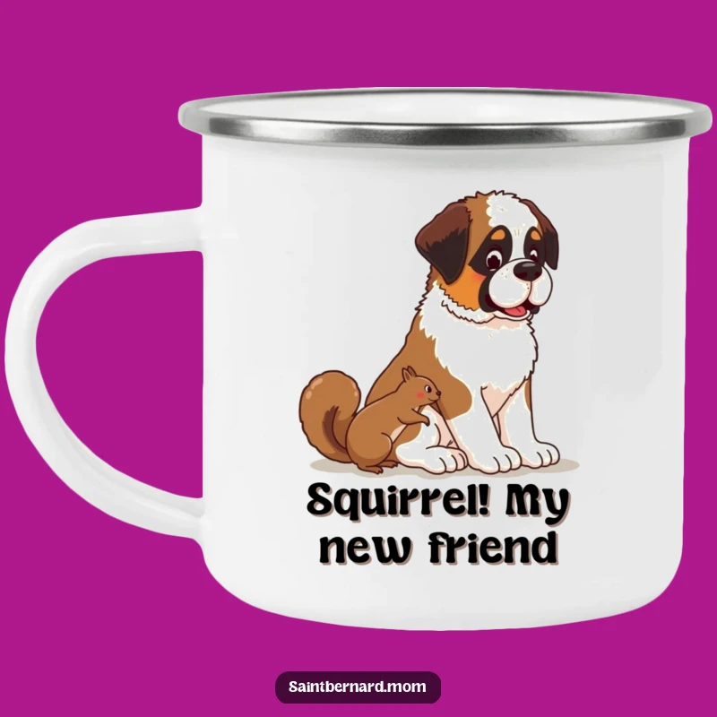 Funny Kawaii Saint Bernard Dog Camping Mug: Patient Watcher Gift!