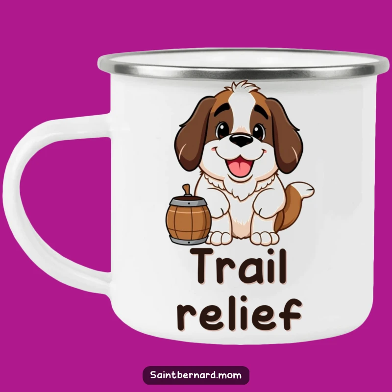 Funny Saint Bernard Camping Mug: Outdoor Saint Bernard Buddy - Best Funny Gift!