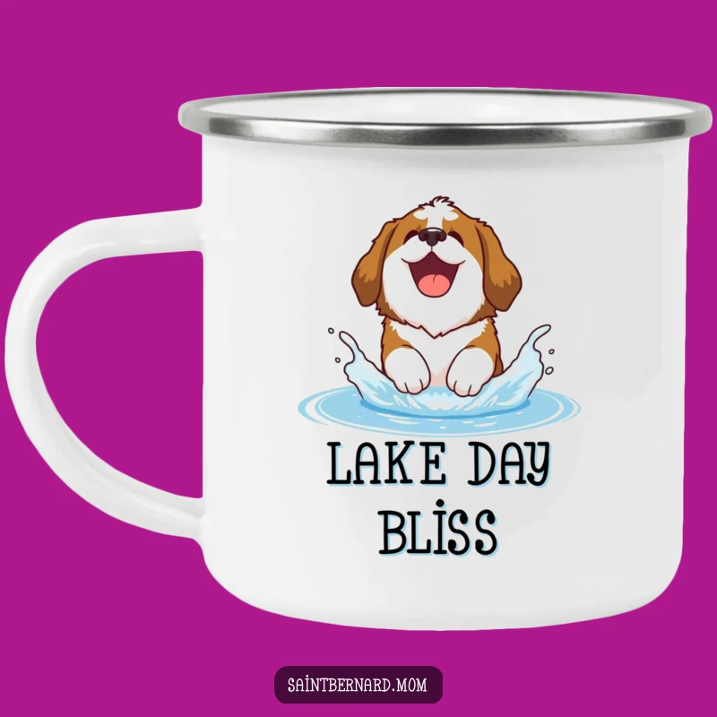 Funny Saint Bernard Camping Mug: Outdoor Saint Bernard Splash Fun - Best Funny Gift!