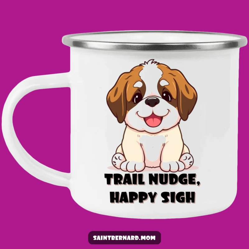 Warmth & Wit Funny Saint Bernard Puppy Nudge Mug - Dog Gift
