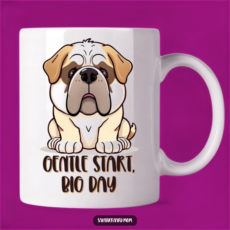Funny Gentle Giant Saint Bernard Mug: Heartwarming Dog Lover Gift!