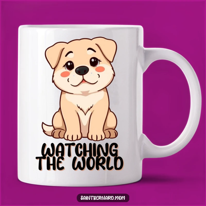 Funny Protective Dog Mug: Calm Watchful Humor, Perfect Gift Guardian