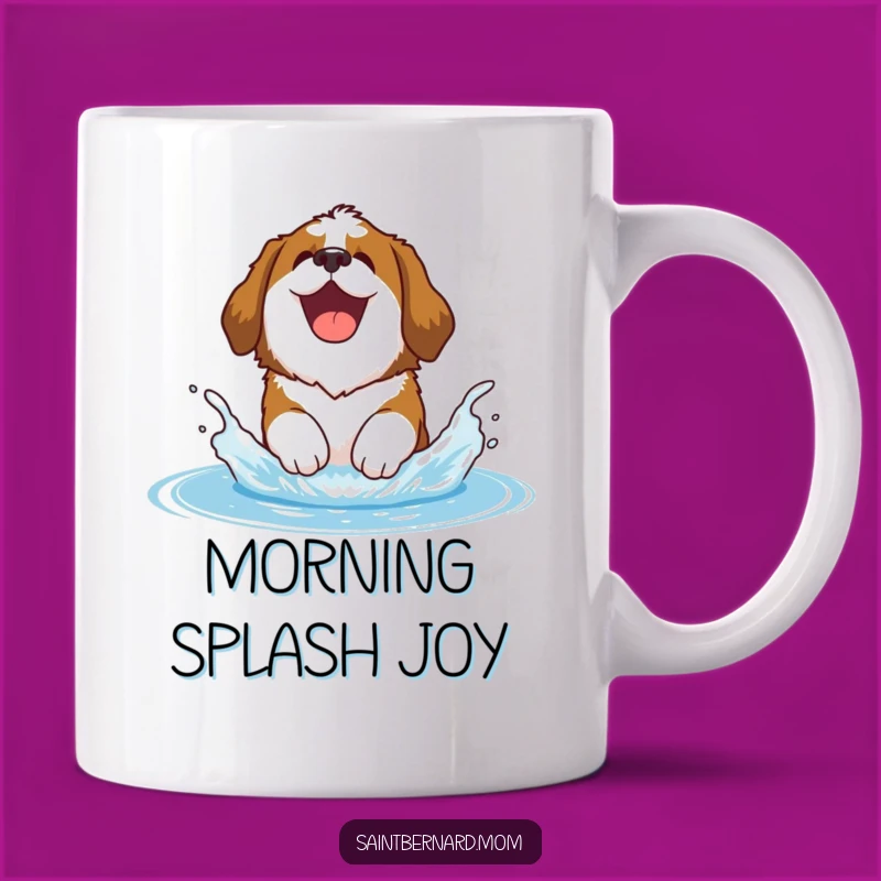 Funny Saint Bernard Mug: Joyful Saint Bernard Splash - Perfect Funny Gift for Dog Lovers!