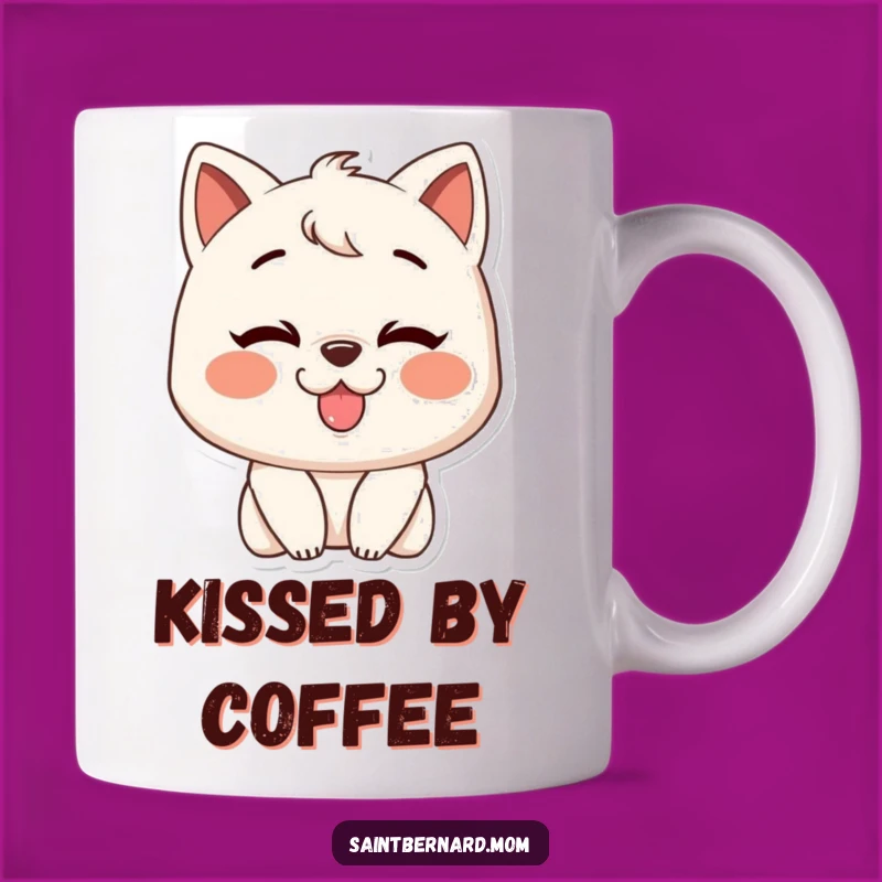 Funny Slobbery Kiss Character Mug: Happy Grin Gift for Pet Lovers
