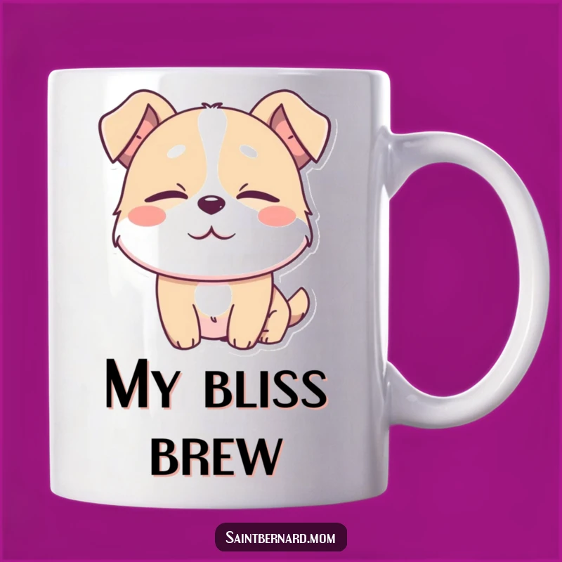 Funny Content Doggo Mug: Peaceful Half-Closed Eyes Relaxed Funny Gift