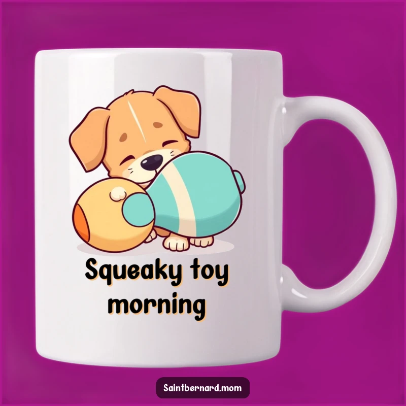 Funny Floppy Ear Dog Mug: Squeaky Toy Playtime Humor, Perfect Gift
