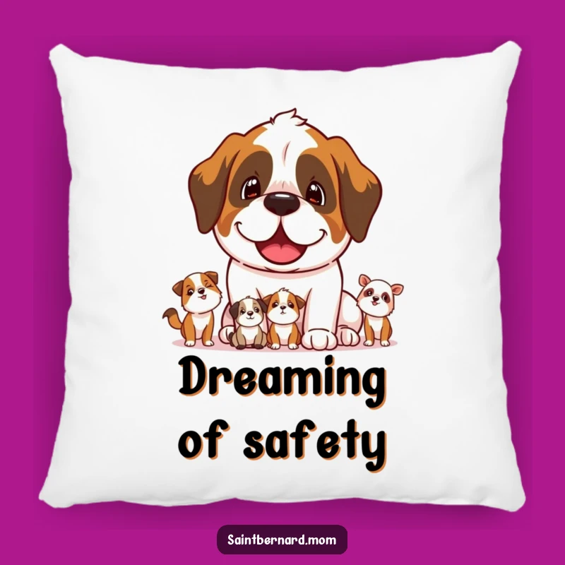 Funny Saint Bernard Protector Pillow - Cozy Guardian Charm!