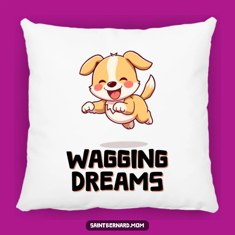 Funny Bounding Doggo Pillow: Cozy High Tail Wagging Cushion Funny Gift