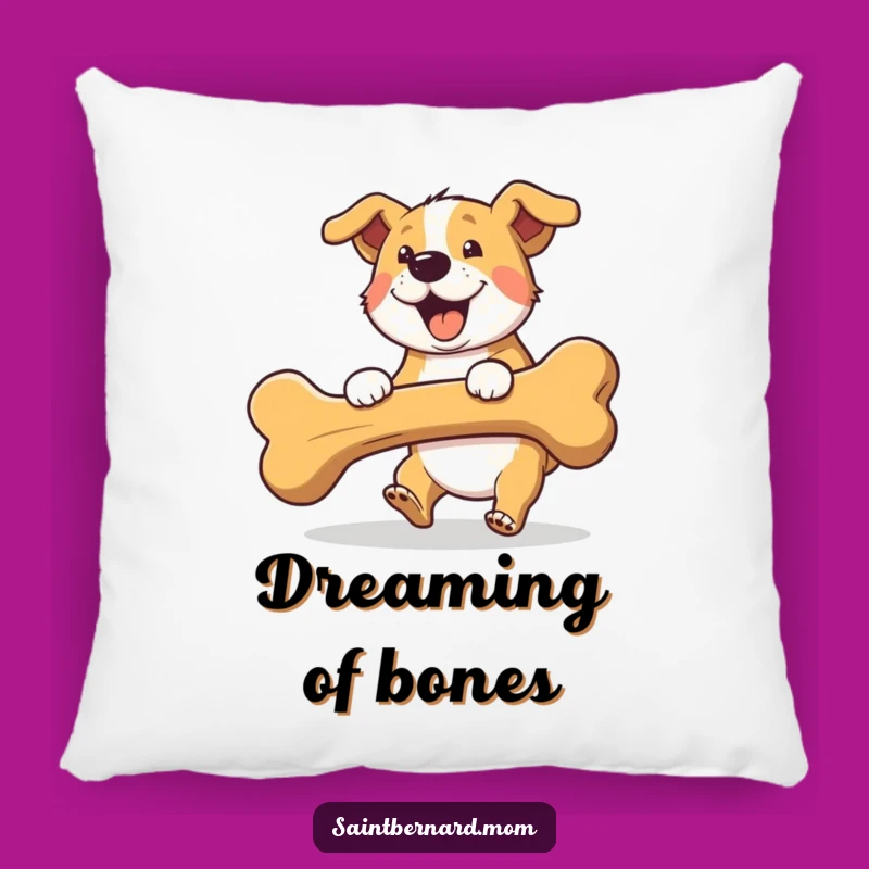 Funny Fetching Dog Pillow: Cozy Cushion with Energetic Canine Design, Perfect Gift
