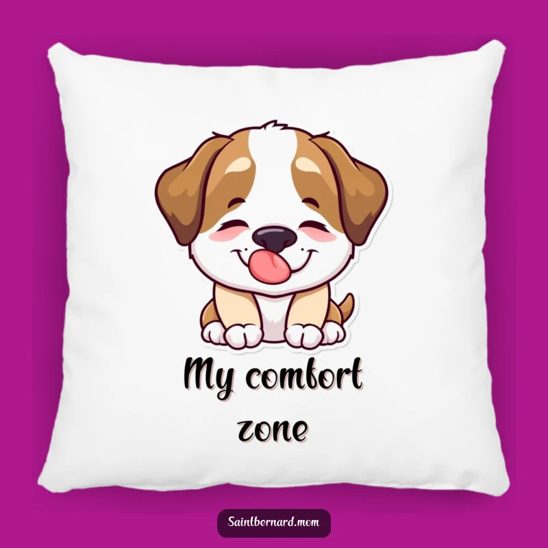 Funny Saint Bernard Lick Pillow - Cozy Comfort & Canine Cuteness!