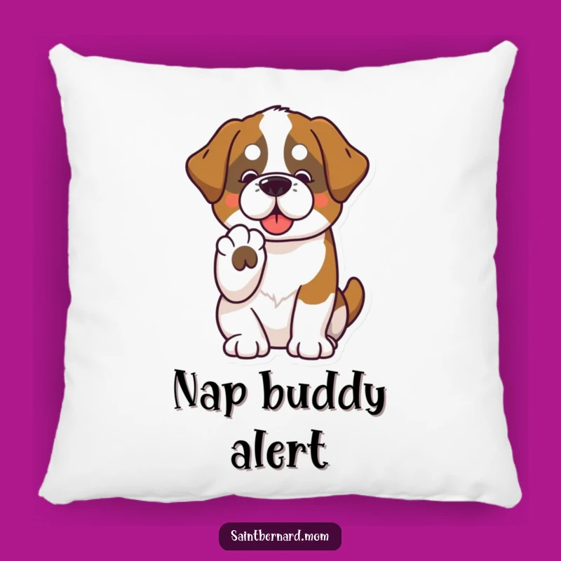 Funny Kawaii Saint Bernard Paw Pillow - Soft Friendship Accent