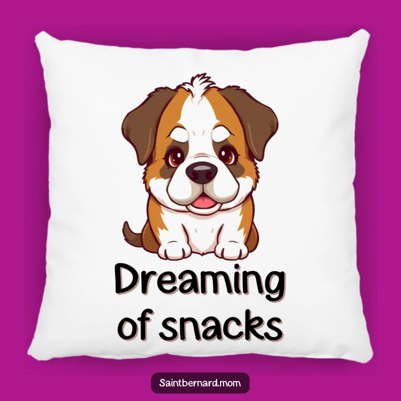 Soft Funny Saint Bernard Head Tilt Pillow: Goofy Dog's Sweet Gaze - Cozy Accent