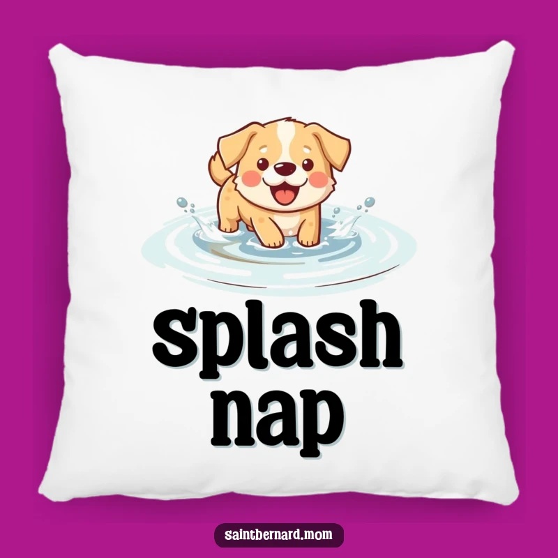 Funny Splashing Dog Pillow: Cozy Cushion with Water Fun Design, Perfect Gift