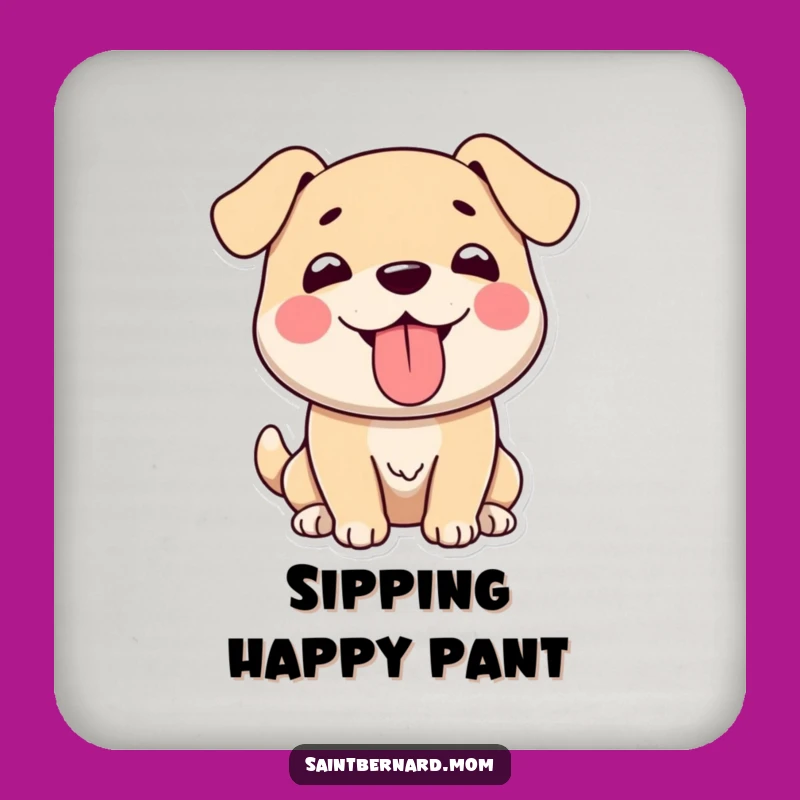 Funny Big Doggo Panting Coaster: Table Protection Gentle Giant Funny Gift