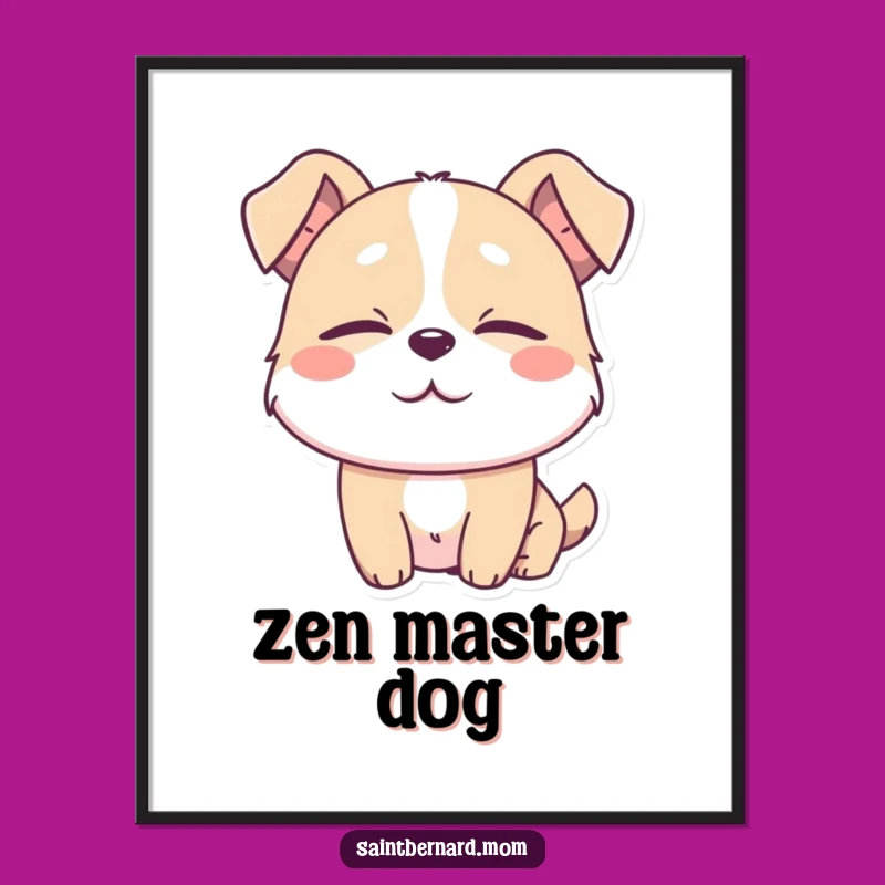 Funny Content Doggo Poster: Peaceful Eyes Art Print Funny Gift