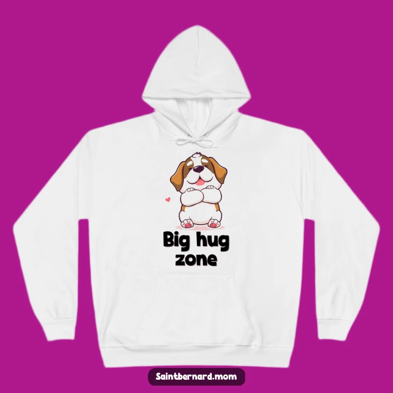 Cozy Funny Saint Bernard Hug Hoodie: Warm Hugs & Dog Lover Comfort!