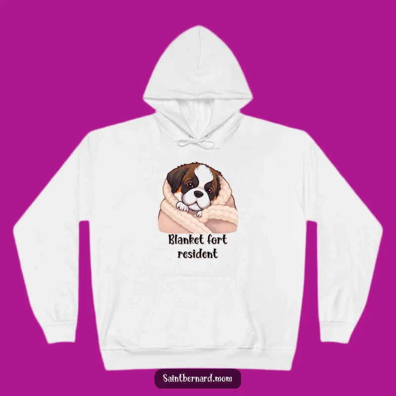 Warm & Cozy Funny Saint Bernard Puppy Blanket Hoodie - Dog Gift