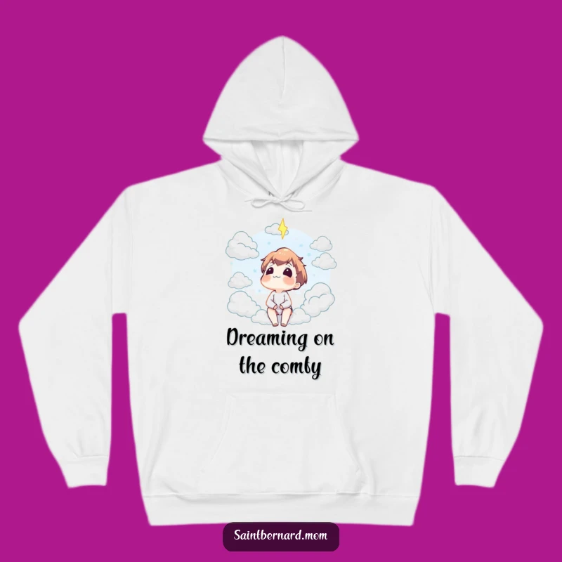Funny Contented Cloud Gazing Character Hoodie: Cozy Dreamer Sweatshirt, Ultimate Funny Gift