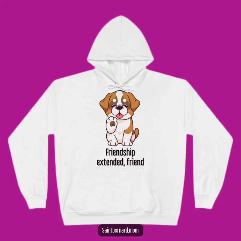 Cozy Funny Kawaii Saint Bernard Paw Hoodie - Warm Friendship Gift