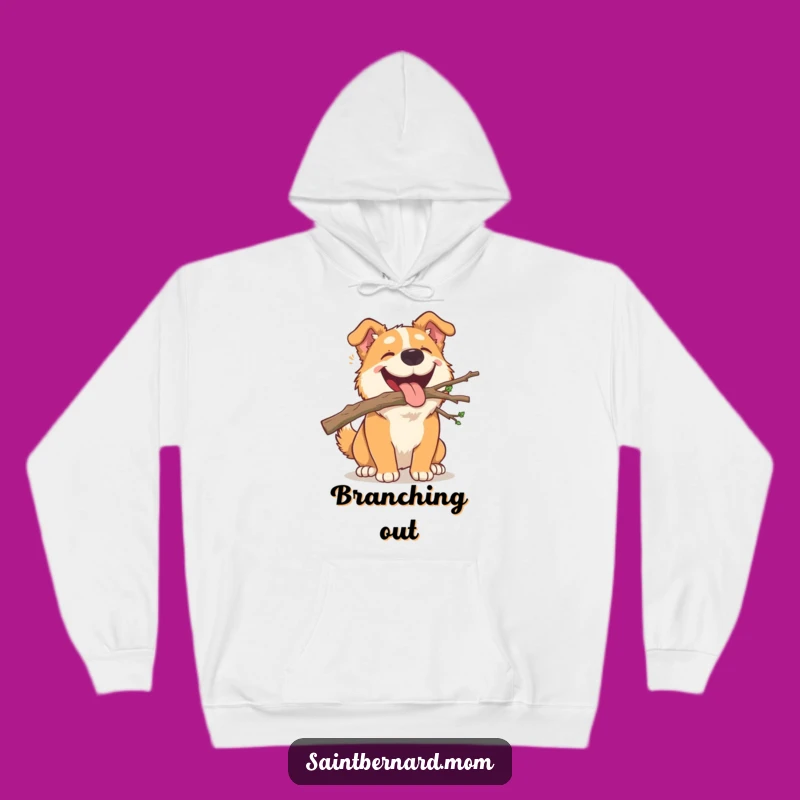 Funny Dog Branch Hoodie: Cozy Comfort with a Joyful Carry Design