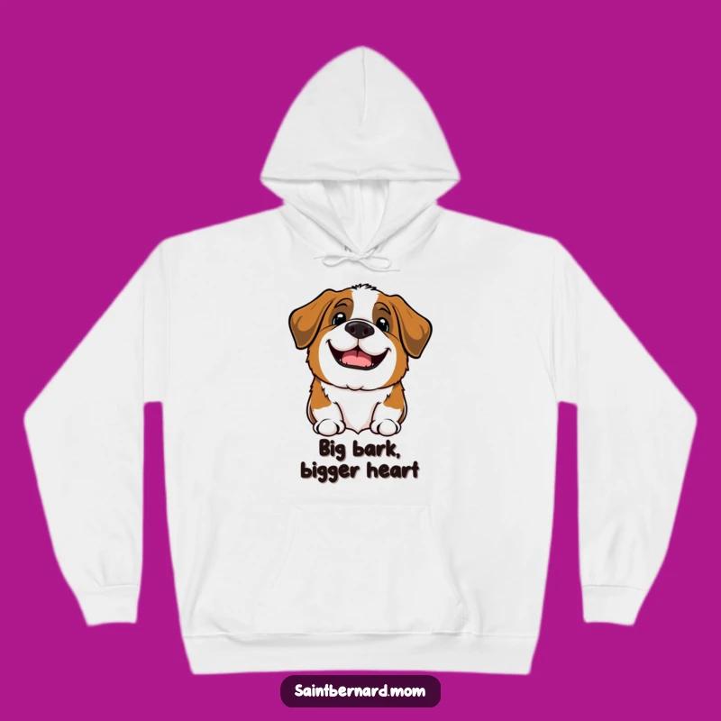 Funny Kawaii Saint Bernard Dog Hoodie: Hearty Bark Comfort Gift!