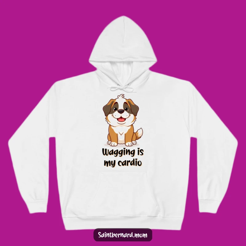 Funny Saint Bernard Lady Hoodie: Cozy Goofy Grin, Perfect Comfort Gift