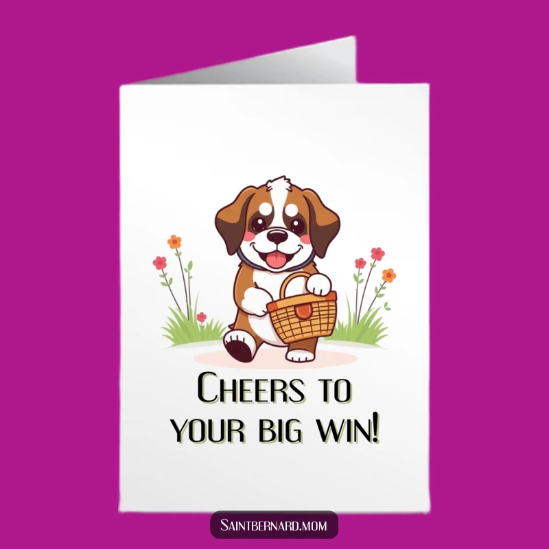 Free Printable Congrats Card: Saint Bernard's Picnic Achievement, Funny Downloadable Gift