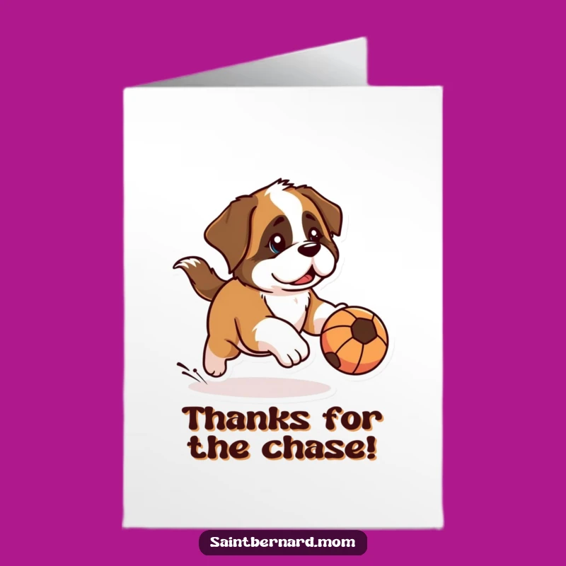 Free Printable Kawaii St Bernard Thank You Card: Determined Chase Downloadable Gift