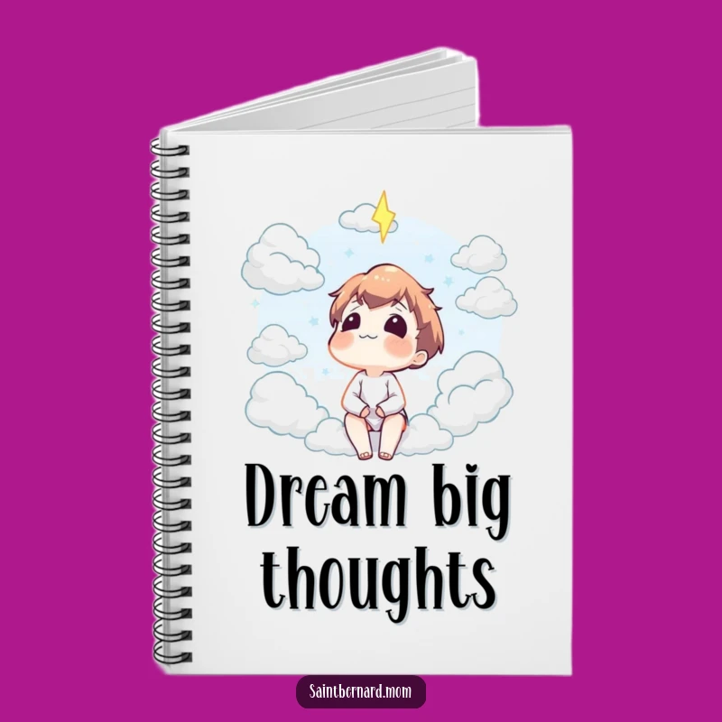 Funny Contented Cloud Gazing Character Notebook: Journal Dreamer Pages, Creative Funny Gift