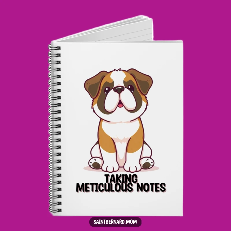 Funny Kawaii Saint Bernard Notebook: Jot Down Attentive Thoughts