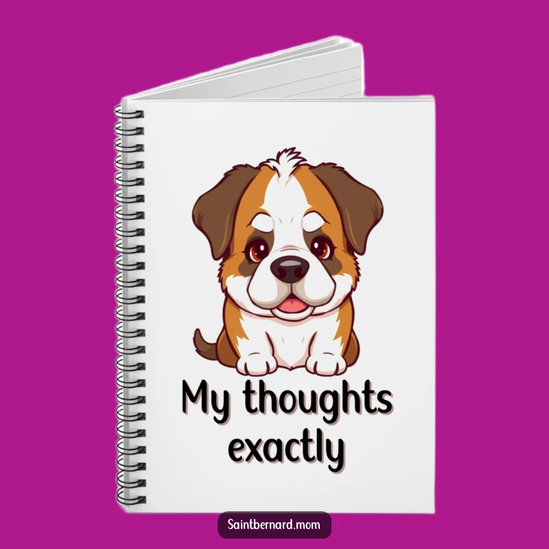 Funny Saint Bernard Head Tilt Notebook: Goofy Dog's Journal for Sweet Thoughts