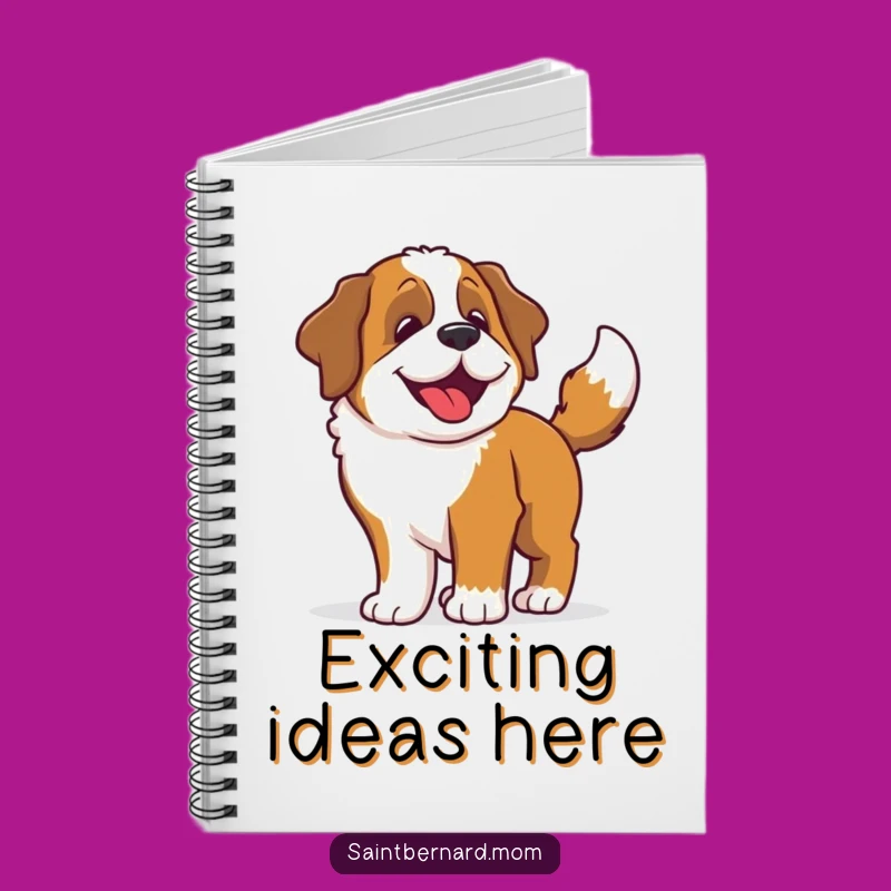 Funny Saint Bernard Wiggle Notebook: Happy Dog's Journal of Joyful Thoughts
