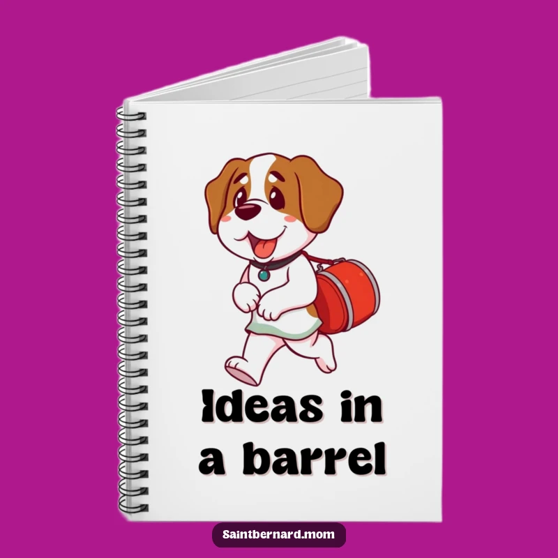 Funny Saint Bernard Lady Notebook: Barrel Notes, Organized Dog Gift