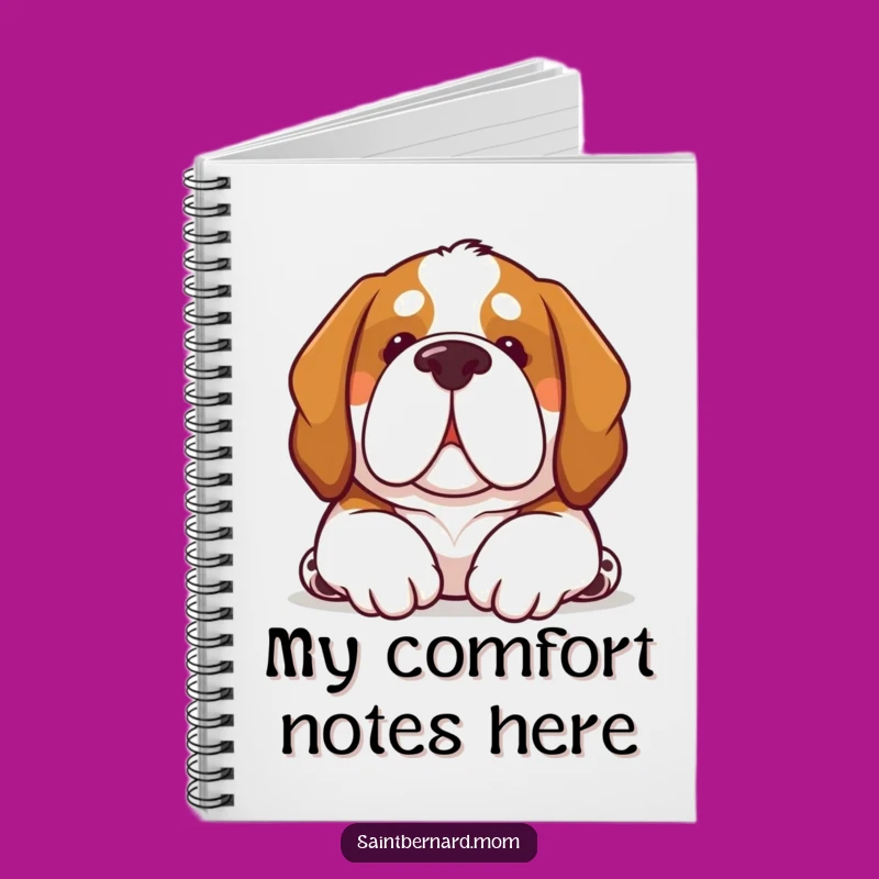 Funny Kawaii Saint Bernard Dog Notebook: Comfort Nuzzle Journal Gift!
