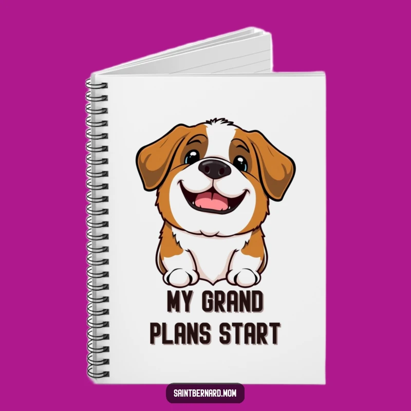 Funny Kawaii Saint Bernard Dog Notebook: Hearty Bark Journal Gift!
