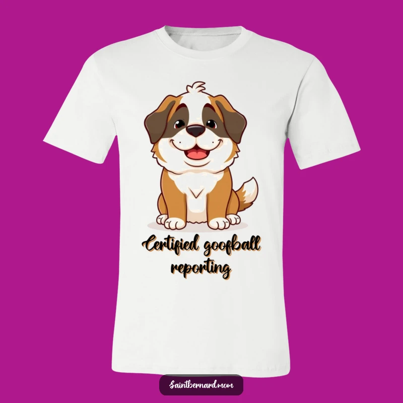Funny Saint Bernard Lady T-Shirt: Goofy Grin Tee, Perfect Happy Gift