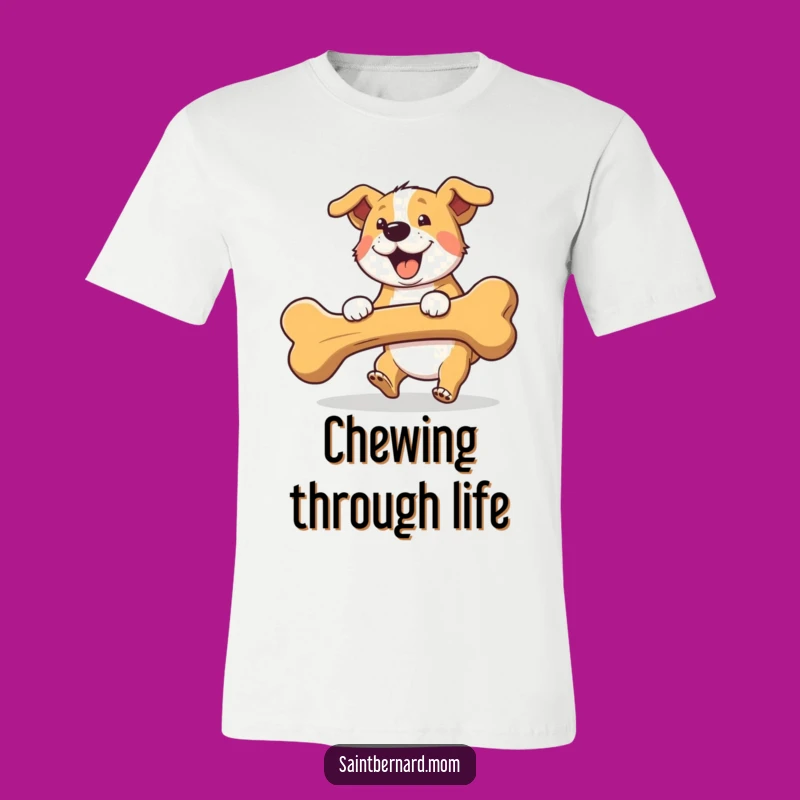 Funny Fetching Dog T-Shirt: Energetic Canine Apparel, Ideal Funny Gift for Active Pets