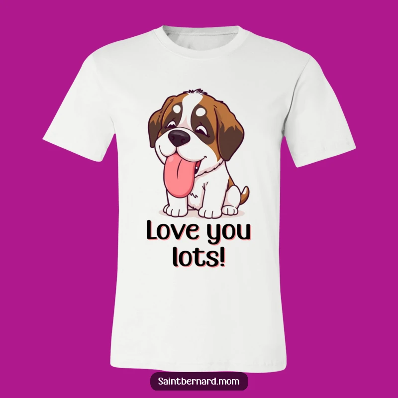 Funny Kawaii Saint Bernard T-Shirt: Embrace the Slobbery, Happy Lick