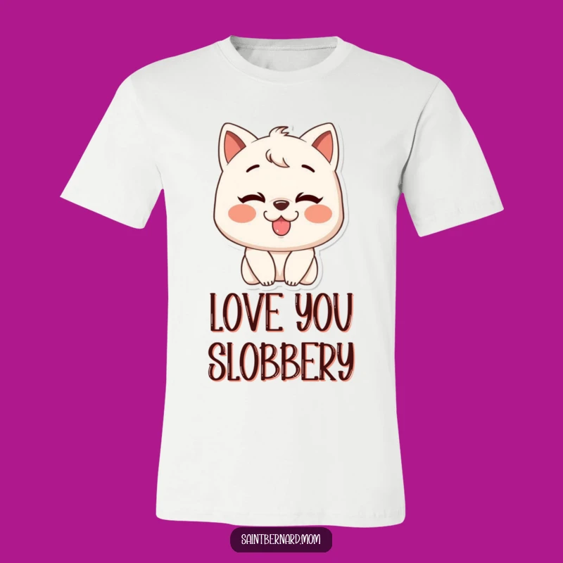 Funny Slobbery Kiss Character T-Shirt: Grinning Affection Tee, Perfect Funny Gift