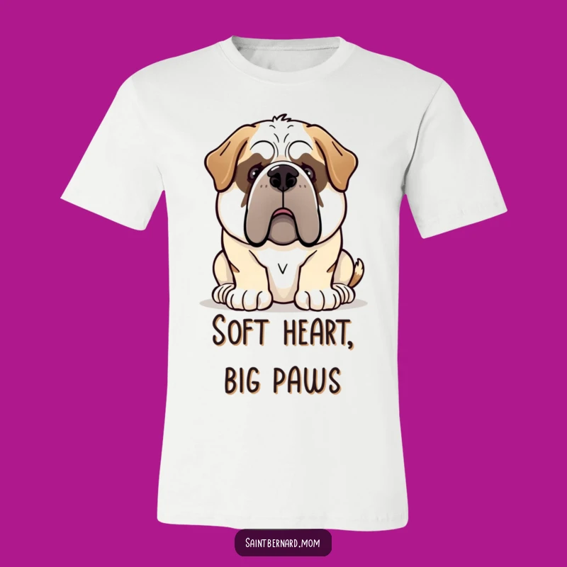 Funny Gentle Giant Saint Bernard T-Shirt: Wear Your Big Heart Proudly!