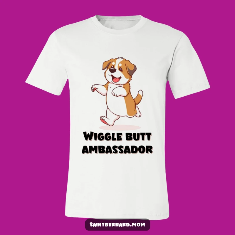 Funny Saint Bernard Puppy Dance T-Shirt - Goofy Dog Lover Tee