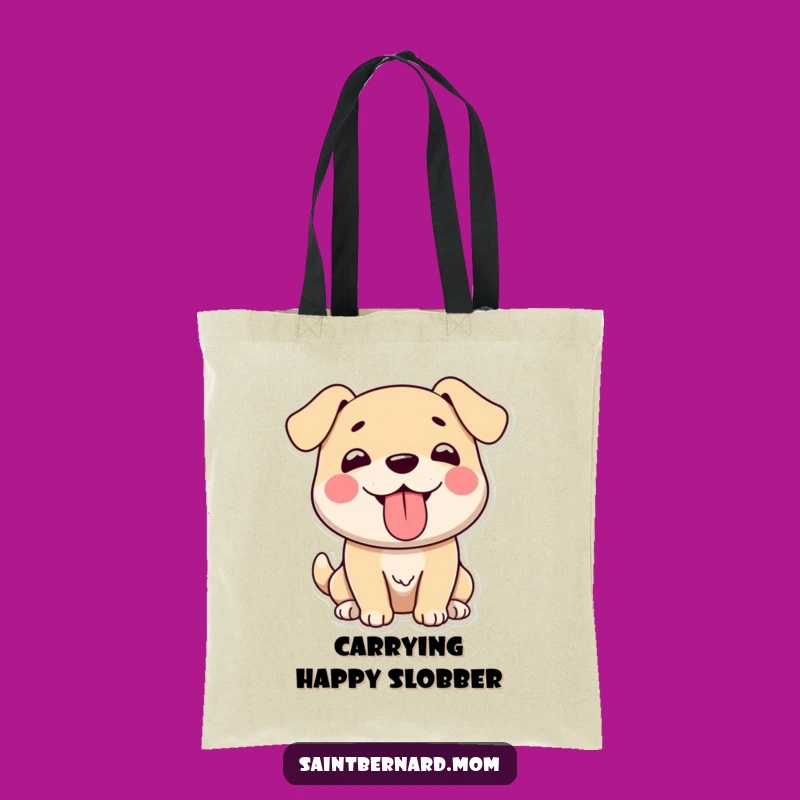 Funny Big Doggo Panting Tote Bag: Happy Gentle Giant Carryall Funny Gift