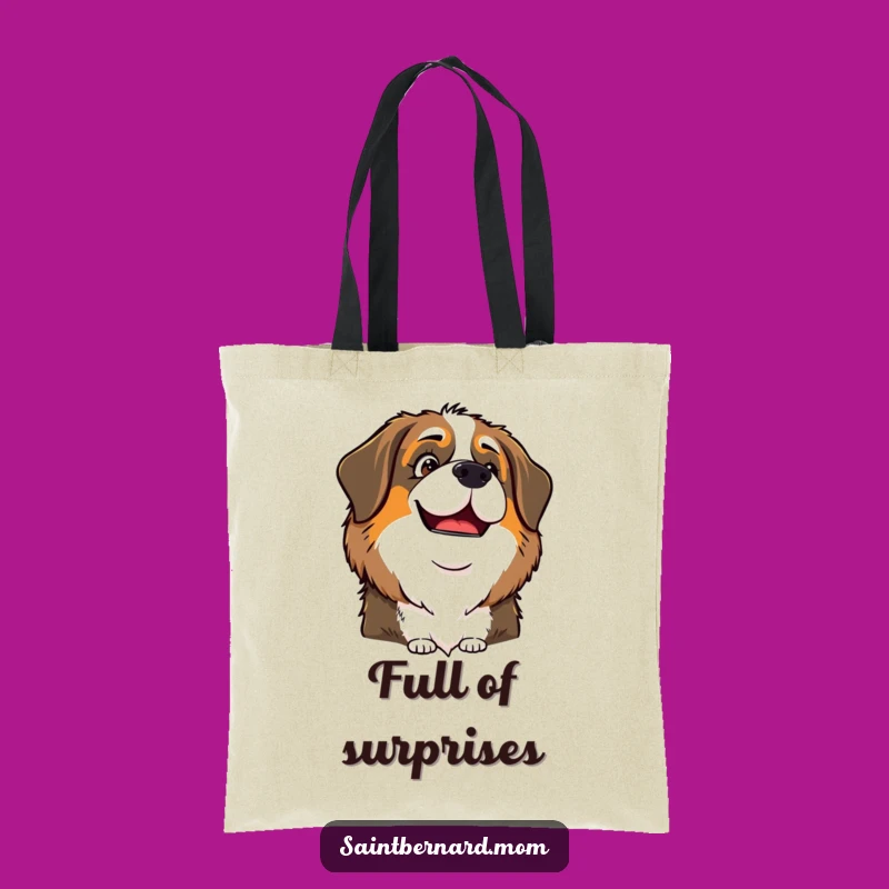 Funny Saint Bernard Lady Tote Bag: Playful Glint, Stylish & Humorous
